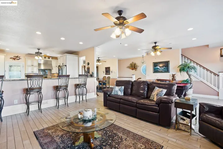 Family Room looking over Kitchen