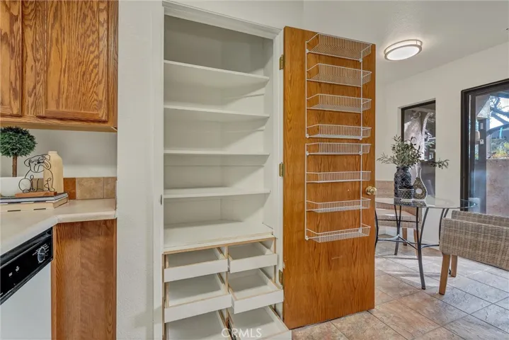 Closet pantry in kitchen