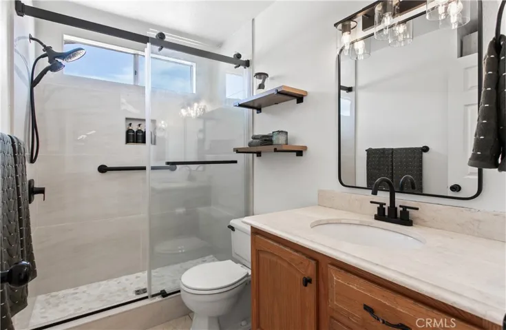 Hall walk-in shower newly remodeled