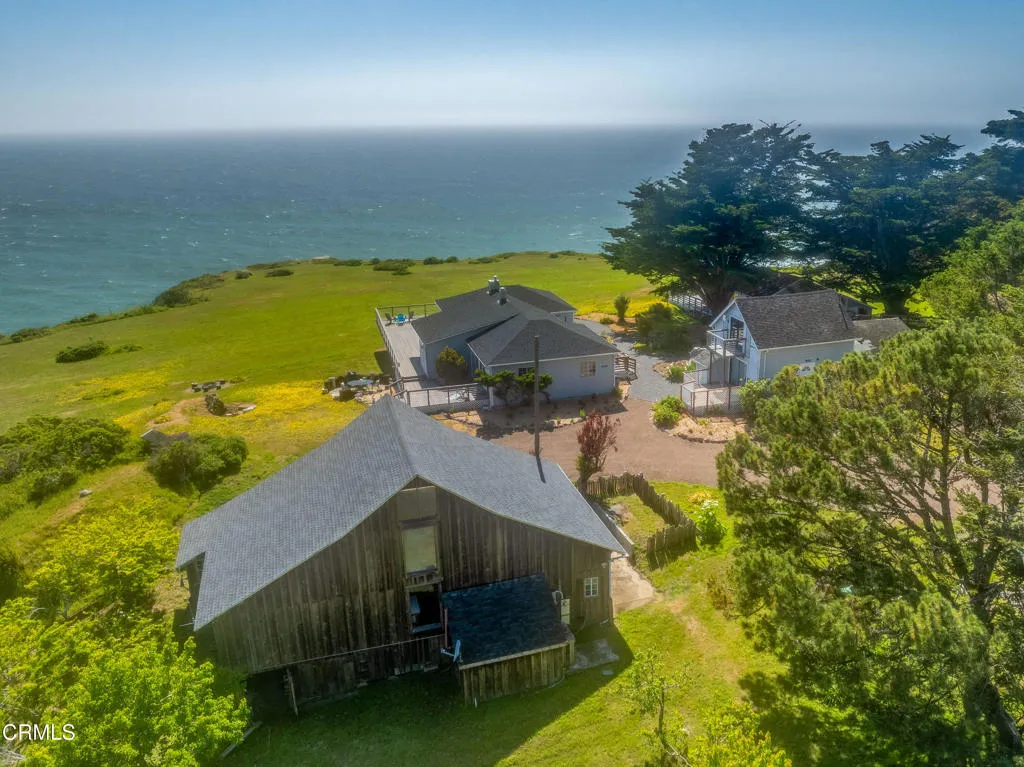 Aerial of Barn & Cottage