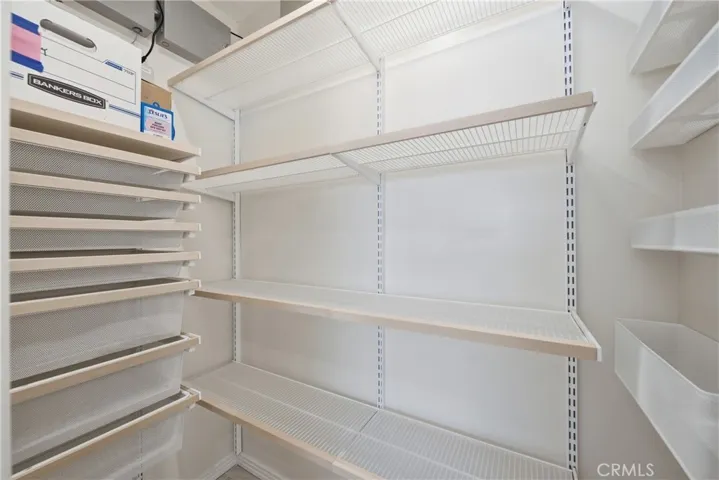 Walk-in pantry with smart light door switch