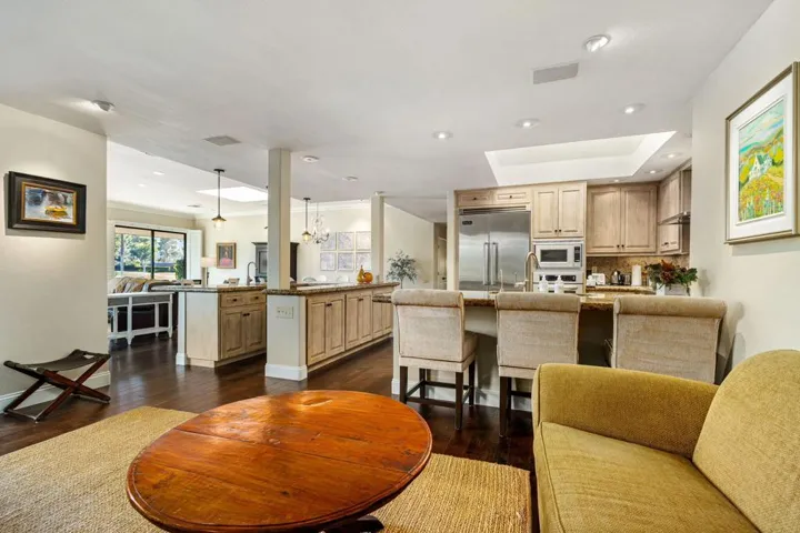 Reverse View of Family Room and Kitchen