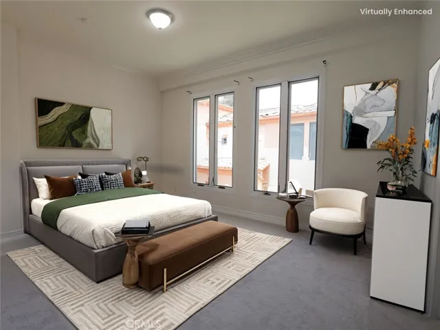 virtually staged Main bedroom