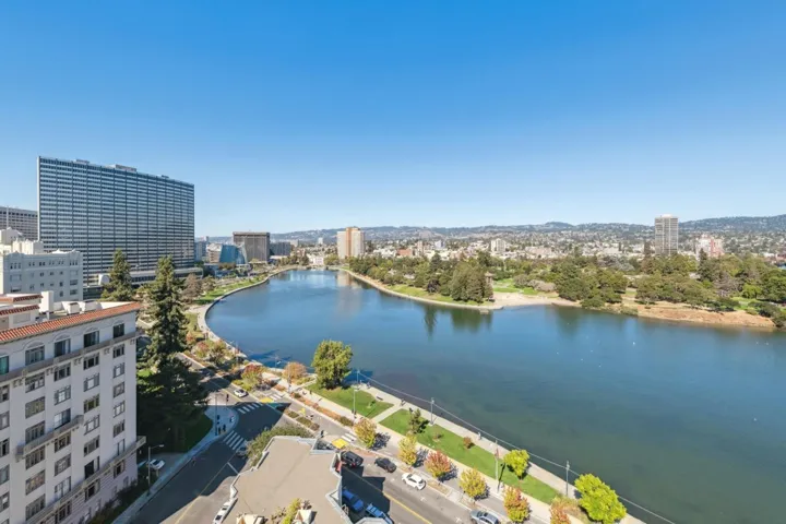 Water view featuring nearby urban area