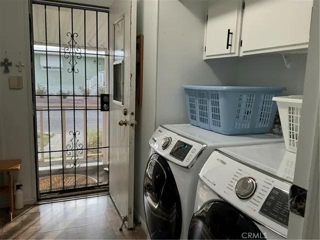 Laundry inside back boor