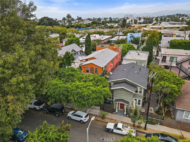 This is the front of the property hidden by trees.