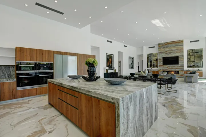KITCHEN OUT TO LIVING ROOM OVER ISLAND