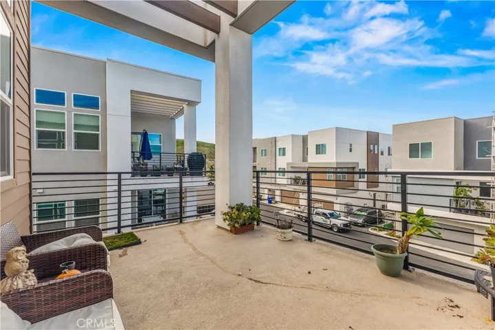 Partially covered, spacious balcony