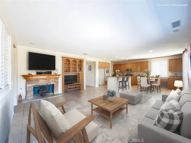 Virtually Staged Family Room