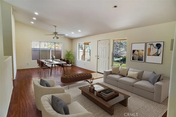 Living to dining virtual staged