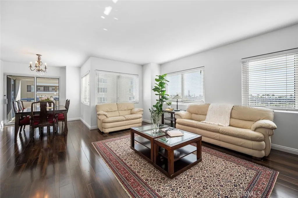 Coastal views from your living and dining rooms that include the Queen Mary and Alamitos Beach.