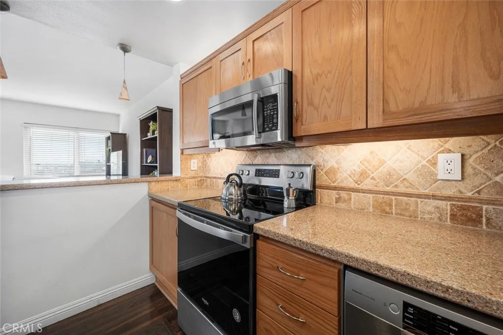Beautiful countertops and views of the coastline.