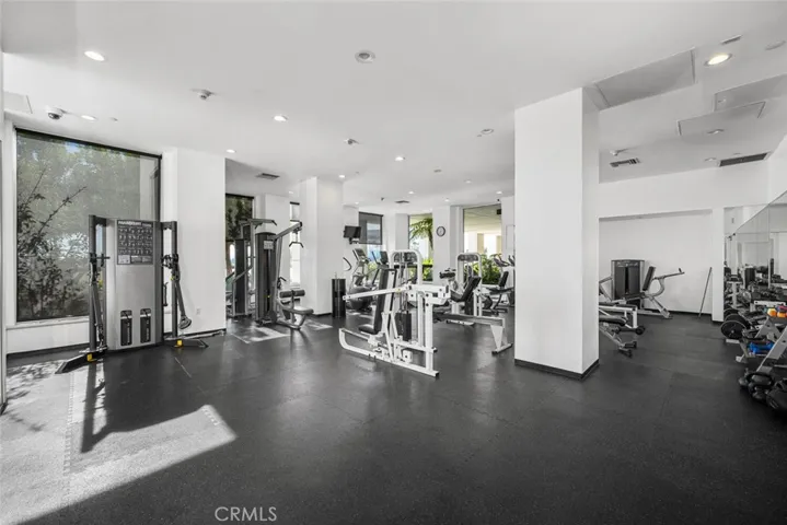 A huge 24hr gym is at your disposal.