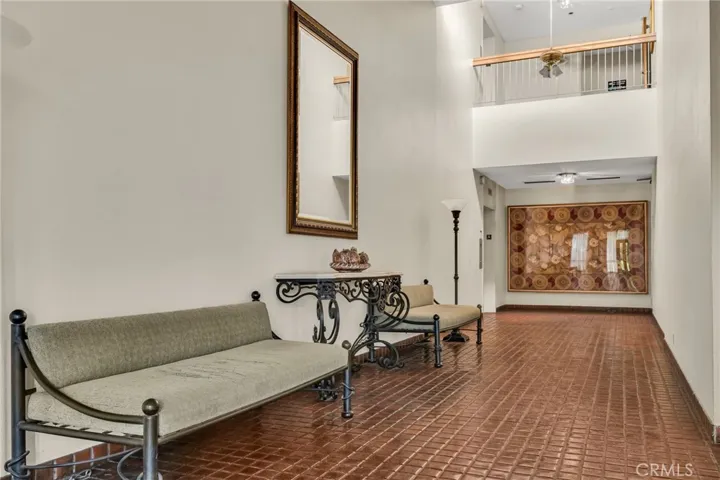 Main floor lobby to elevators and parking garage