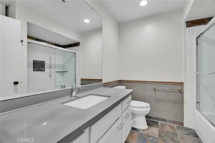 Bathroom with updated lighting