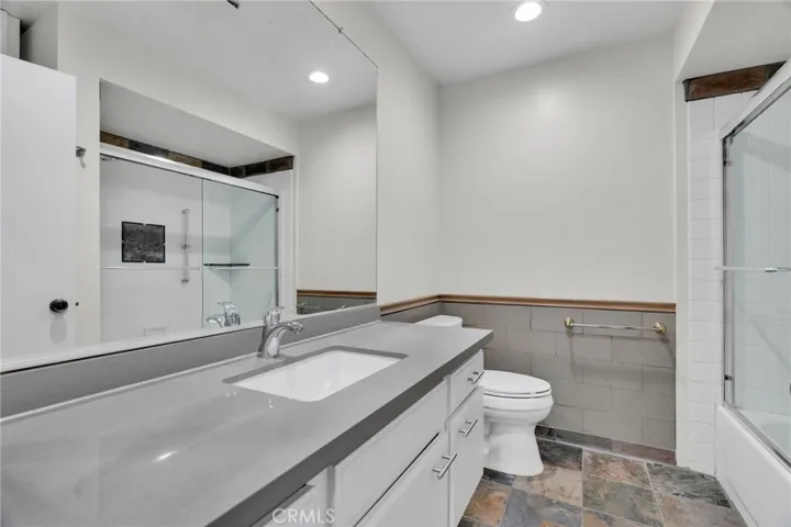 Bathroom with updated lighting