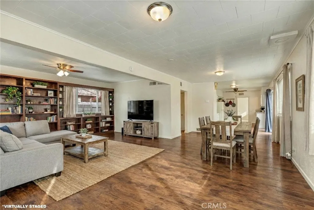 Living room of main house virtually staged
