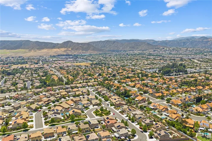 Aerial view of the surrounding community/city
