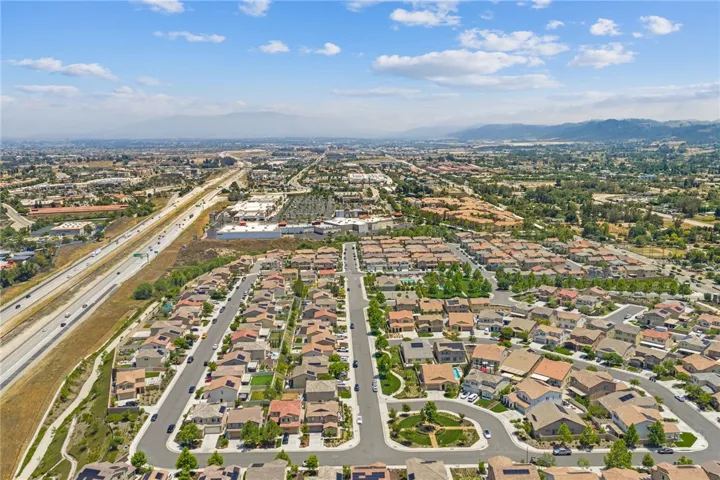 Aerial view of the surrounding community/city