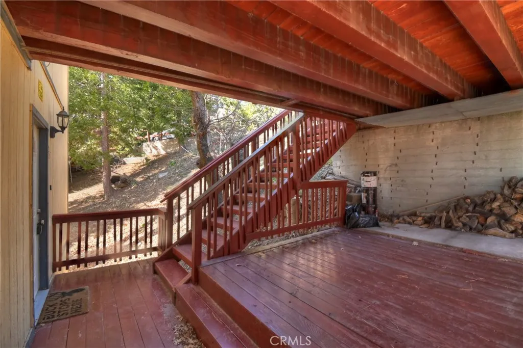 Front Porch Under Parking Deck