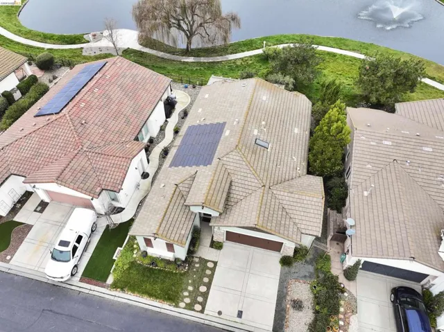 View from above of property featuring a large body of water