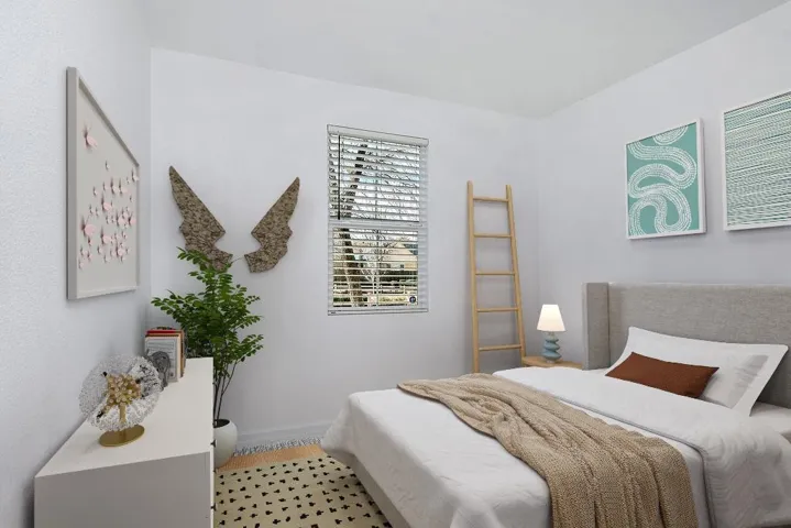 Bedroom featuring baseboards