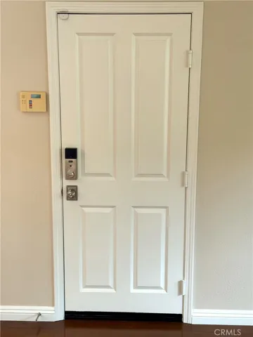 Entry Door to Garage from Family Room.