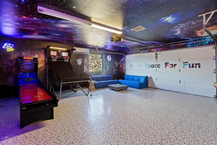 Garage - currently used as game room