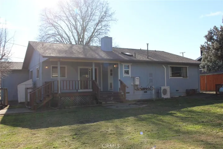 Covered back deck and a very spacious yard.