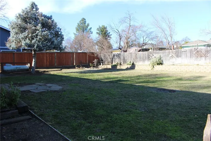 Backyard is fully fenced with two gates for access - and it's large...