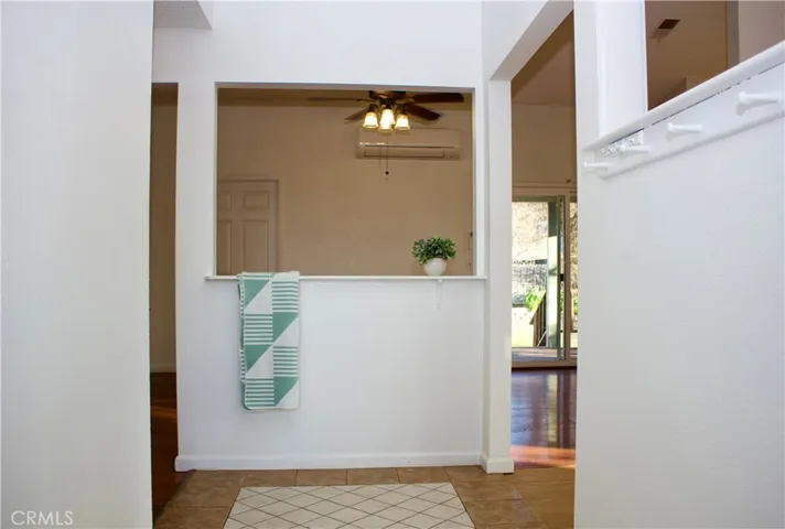 Tiled entryway.