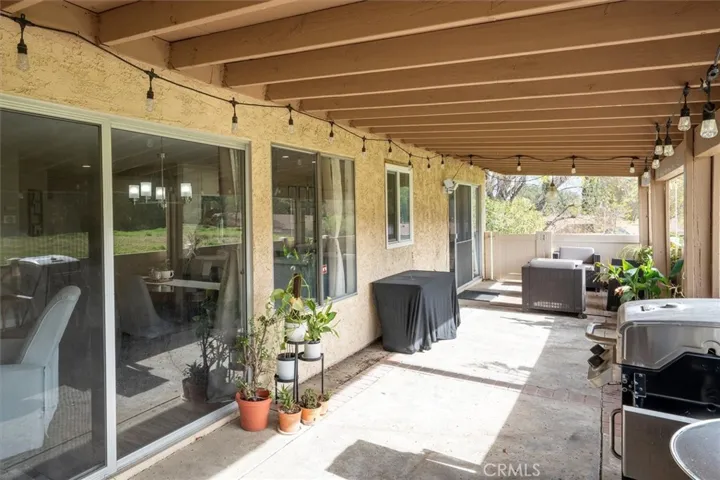 Private Patio with Slider Doors