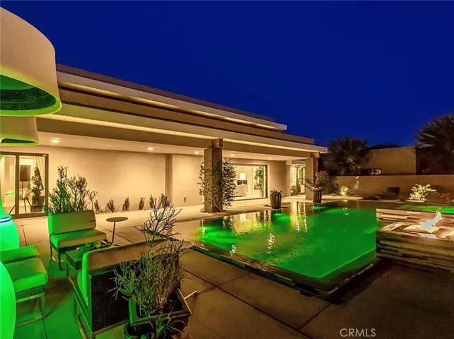 Twilight View Backyard