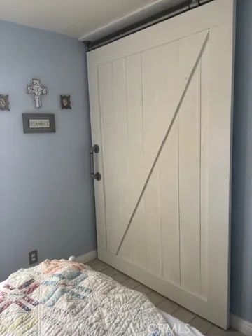 Farm door to closet in Bedroom #1