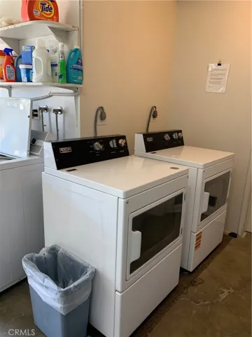 Community laundry room.