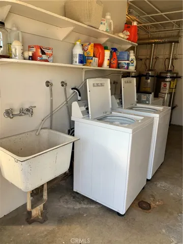Community laundry room below your unit.