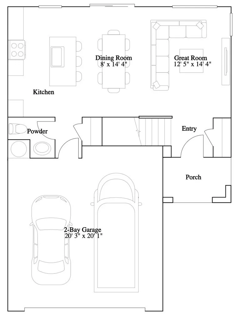 Residence 2 - level 1 floorplan