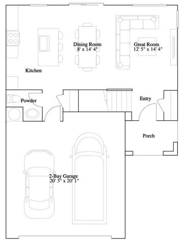 Residence 2 - level 1 floorplan