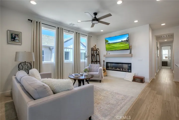 Gathering area with fireplace