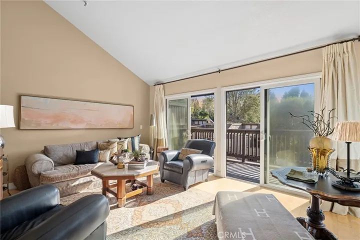 3 Sliding Glass Doors flow to a view deck