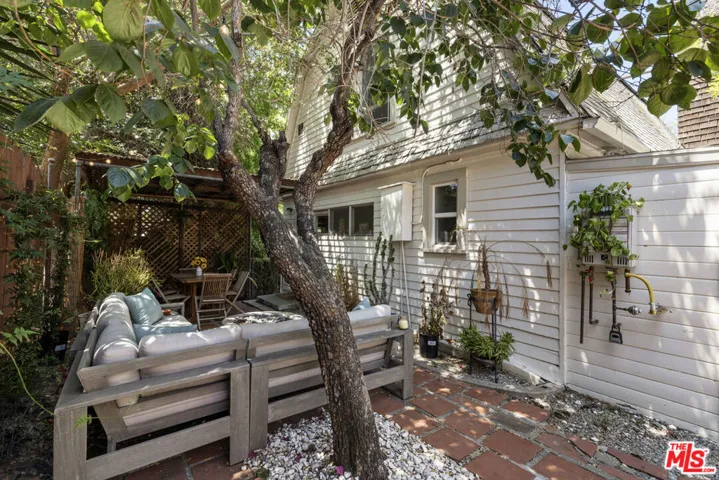 Main house private backyard