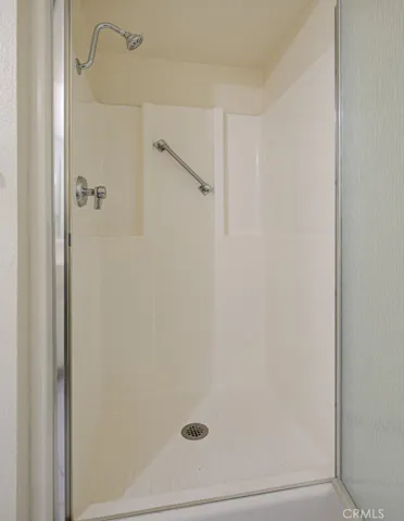 Shower in the primary bathroom.