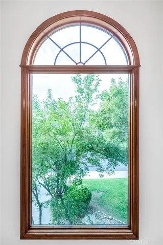 Picture window on stair landing