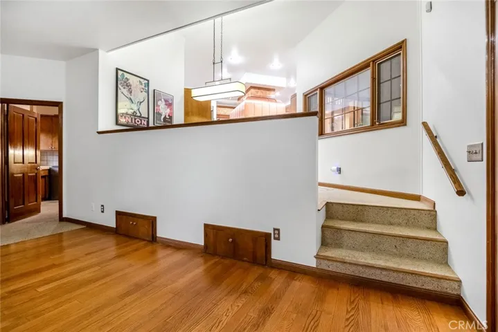 Step down into family room/office/den