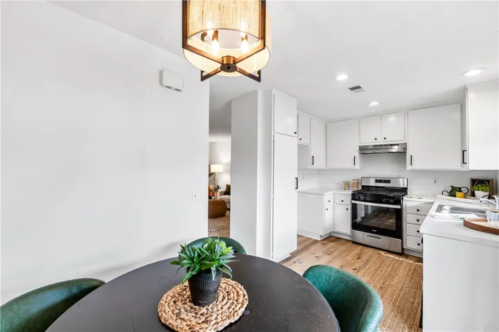 Dining area and kitchen
