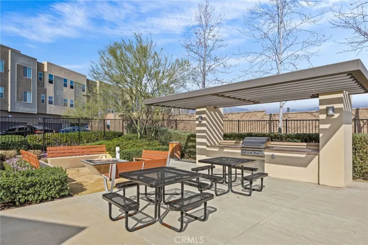 Community BBQ inside pool area