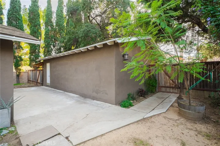 Garage with access to home from laundry room.