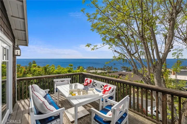 Beautiful ocean view from the upper living room deck