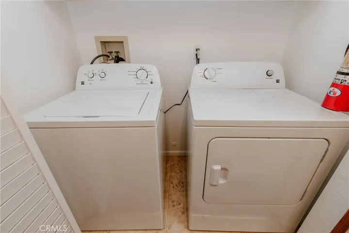 Full-sized washer and dryer included