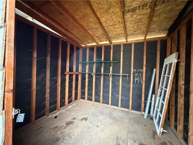 Inside of shed